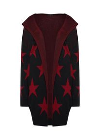 Fornarina, Damen Strickjacke 'MARU', Rotviolett / Schwarz