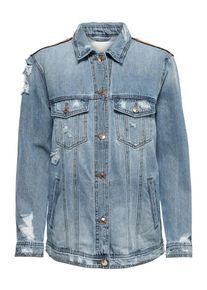Only, Damen Paillettenrücken Jeansjacke, Blau