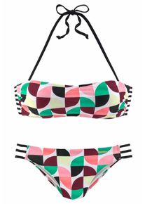 Bruno Banani, Damen Bandeau-Bikini, Pastellgelb / Pastellgrün / Dunkelgrün / Mischfarben / Altrosa / Bordeaux / Schwarz / Weiß