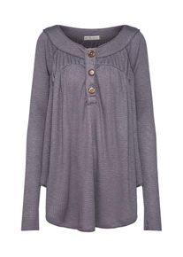 Free People, Damen Shirt 'Must have henley', Grau