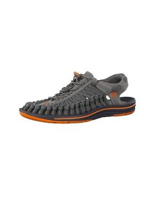 Keen, Herren Sandale 'Uneek Flat Cord 1016901', Dunkelgrau / Orange