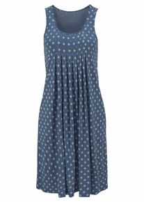 Beach Time, Damen Strandkleid, Blau / Wei&szlig;