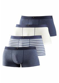 H.I.S. H.I.S, Herren Hipster (4 Stück), Blau / Marine / Graumeliert / Weiß