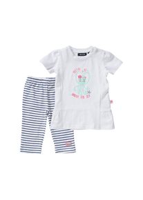 Blue Seven, Mädchen Set T-Shirt + Leggings, Blau / Weiß