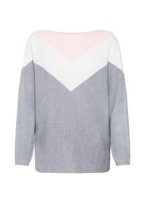 Only, Damen Pullover 'onlTILDA L/S', Grau / Rosé / Weiß