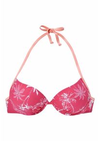 Venice Beach, Damen Push-up-Top 'Tulum', Pink / Weiß