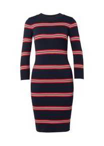 Tom Tailor Denim, Damen Strickkleid, Navy / Rot / Weiß