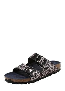 Birkenstock, Damen Pantolette 'Arizona', Schwarz / Silber