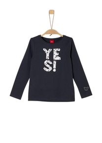 s.Oliver Junior, M&auml;dchen Langarmshirt, Nachtblau / Silber