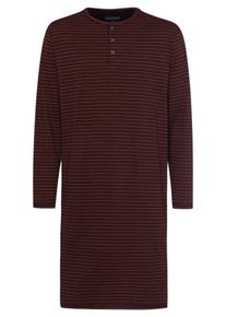 Schiesser, Herren Nachthemd, Dunkelorange / Karminrot / Schwarz