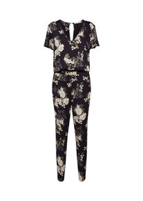 rosemunde, Damen Overall 'Jumpsuit ss', Schwarz / Weiß