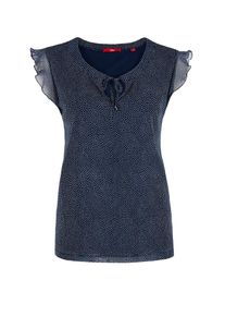 s.Oliver RED LABEL, Damen Shirt, Dunkelblau / Weiß
