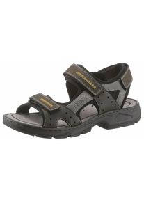 Rieker, Herren Sandale, Grau / Basaltgrau / Khaki