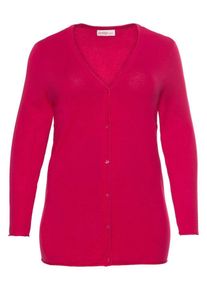 sheego Casual, Damen Cardigan, Cranberry