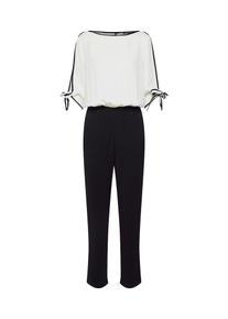 Esprit Collection, Damen Overall 'HighTwistMattJy Overalls knitted', Schwarz / Offwhite