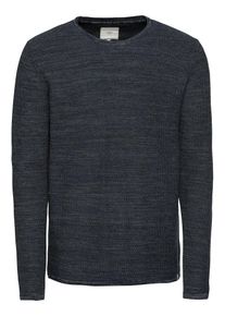 minimum, Herren Pullover 'reiswood 2.0', Dunkelblau / Hellgrau