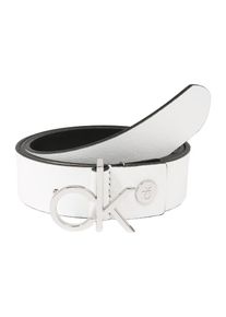 Calvin Klein, Damen G&uuml;rtel '3CM LOW CK ADJ.BUCKLE BELT', Wei&szlig;