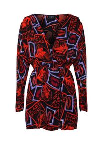 THE KOOPLES, Damen Kleider 'FROB18079K', Rot / Schwarz