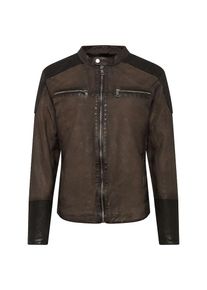 Freaky Nation, Herren Jacke 'Mersey', Khaki / Schwarz