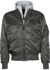 Alpha Industries, Herren Jacke 'MA-1 D-Tec', Dunkelgrau / Graumeliert