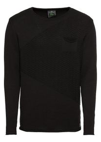 Key Largo, Herren Pullover 'MST GROUND round', Schwarz