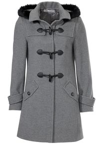 Heine, Damen Mantel, Graumeliert / Schwarz