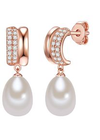 Valero Pearls, Damen Ohrstecker, Rosegold / Weiß