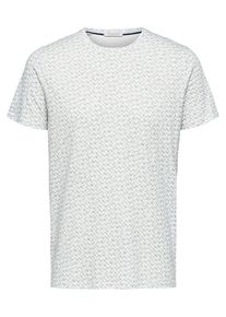 Selected Homme, Herren T-Shirt, Hellgrau / Perlweiß