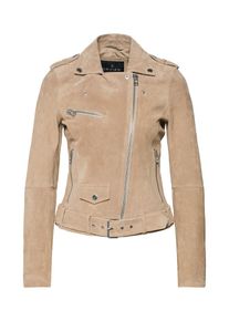 Review, Damen Lederjacke 'BELTED VELOURS', Camel