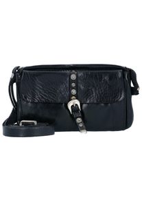 Campomaggi, Damen Traditional Damiana Mini Bag Umhängetasche Leder 18 cm, Schwarz
