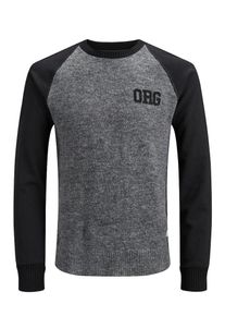 Jack & Jones JACK & JONES, Herren Strickpullover, Dunkelgrau / Schwarz