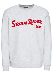 Lee, Herren Sweatshirt 'STORM RIDER SWS', Graumeliert / Rot