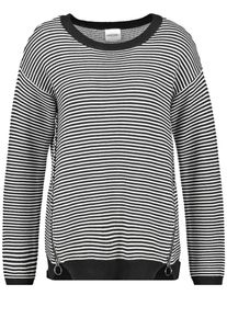 Taifun, Damen Pullover, Schwarz / Wei&szlig;