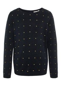name it, M&auml;dchen Pullover, Kobaltblau / Goldgelb