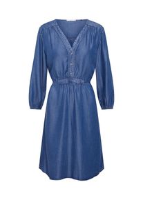 EDC by Esprit, Damen Kleid 'New Tencel Dresses light woven', Blau / Grau