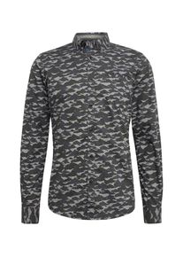 Tom Tailor, Herren Hemd, Taubenblau / Rauchgrau