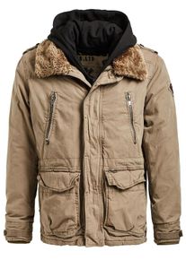 Khujo, Herren Jacke 'PAMPELO', Beige / Schwarz