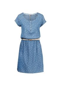 Ragwear, Damen Kleid 'Geena', Blue Denim / Weiß