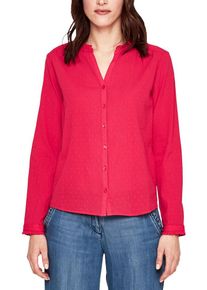 s.Oliver RED LABEL, Damen Strukturbluse mit R&uuml;schenkragen, Pink