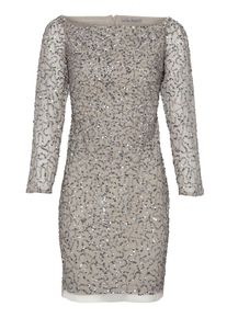 Heine, Damen Cocktailkleid, Silbergrau