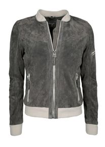 Maze, Damen Lederblouson mit Bund 'Pawlett', Grau