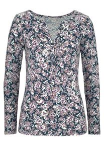 Cheer, Damen Print-Shirt, Navy / Rosa