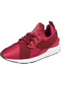 Puma, Damen Sneakers 'Muse Satin II', Rotmeliert / Weiß