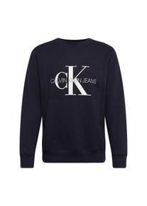 Calvin Klein Jeans, Herren Sweatshirt 'Core Monogram Logo Sweatshirt', Nachtblau / Weiß
