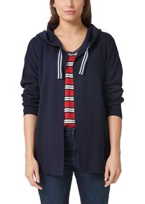 TRIANGLE, Damen Oversized-Strickjacke, Navy / Wei&szlig;