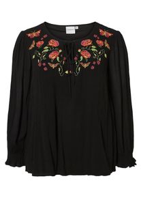 JUNAROSE, Damen Bluse, Grün / Rosé / Schwarz