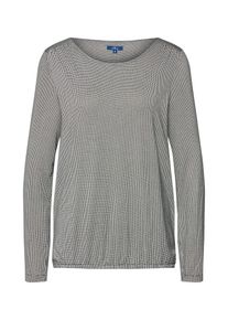 Tom Tailor, Damen Bluse, Anthrazit / Weiß