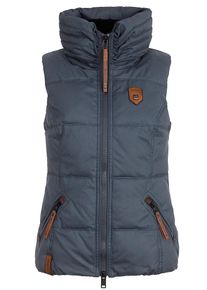 Naketano, Damen Jacket 'Discoschnupfen', Taubenblau / Braun