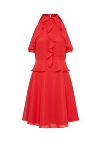 Swing, Damen Cocktailkleid mit Volants, Hellrot
