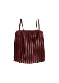 Hollister, Damen Top 'DTC BARE PARTYWEAR CAMI', Burgunder / Schwarz